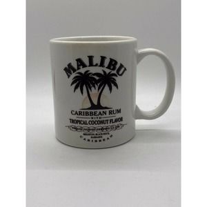 Malibu Caribbean Rum Double Sided White Ceramic coffee Mug Cup
